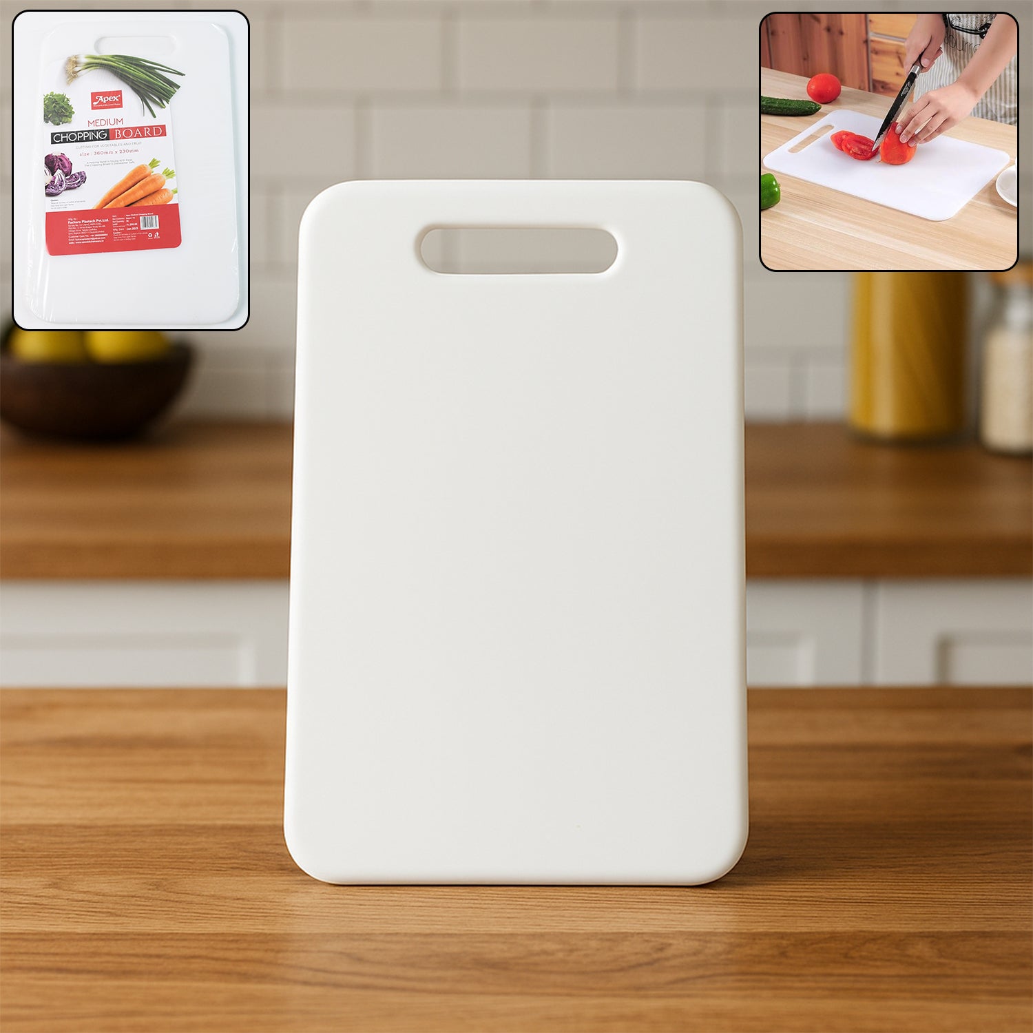 Apex Medium Plastic Chopping Board (3623 Cm  1 Pc) Apex Medium Plastic Chopping Board (3623 Cm  1 Pc)